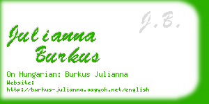 julianna burkus business card